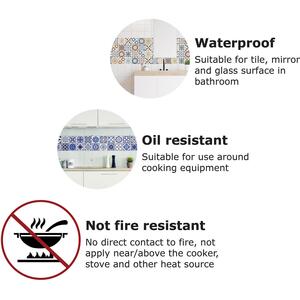 Walplus Wall Tiles Stickers - Black, Grey, White / 24 / 35.3cm / 10cm by WALPLUS