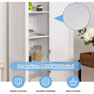 Bathroom Cabinet with 5-Tier Shelves by Costway