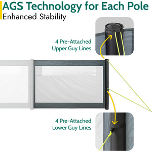Inflatable Camping Windbreak - Grey / Single Extension ONLY by Trail