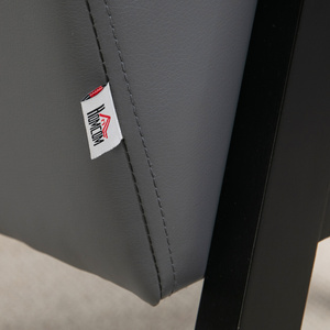 HOMCOM Wooden Frame Beech Armchair - Grey by HOMCOM