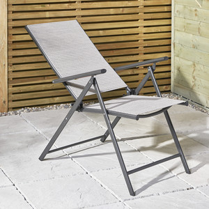 Rio 5 Position Garden Chair - Grey by Outdoor Essentials