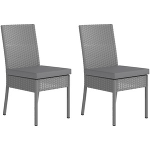 Outsunny Cushioned 2 Pieces Rattan Garden Chairs by Outsunny
