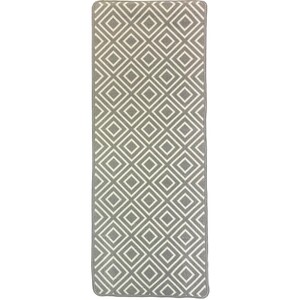 Printed Hallway Runner Grey