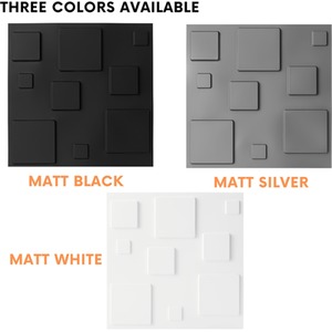 3D Wall Panels (50x50 cm) PVC Cladding Panel 3D Blocks Design by NOVECRAFTO