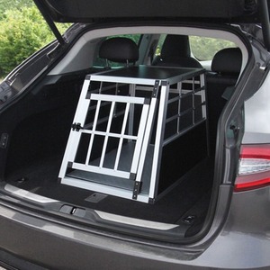 Car Pet Crate - Small Single Door - Black & Silver by Monstershop
