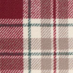 Pack Of Dorset Woven Check Filled Cushions - Red / 4 by OHS