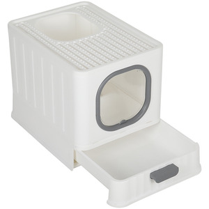 Kitty Litter Box Fully Enclosed Anti-Splashing by Livingandhome