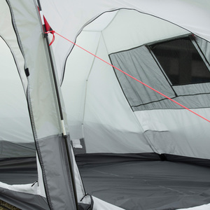 Outsunny Two-room Tunnel Tent Camping Tent with Carry Bag for 6-8 Person - Grey by Outsunny