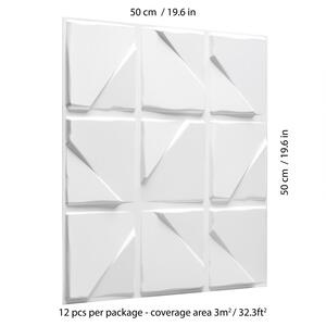 3D Wall Panels - White / Feline Design by WALPLUS