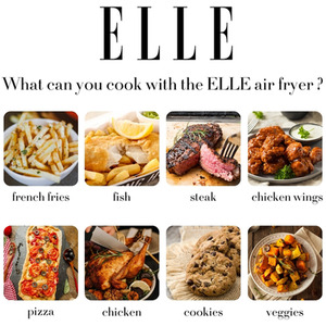 ELLE 9L Dual Air Fryer - Grey & Rose Gold / Double Air Fryer by GRS