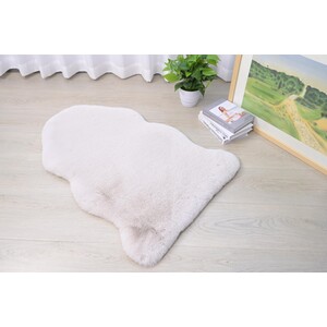 Deluxe Faux Rabbit Fur Rug - Mink