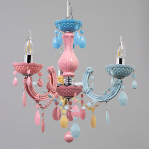 Glow Marie 3 Light Chandelier - Multi-Coloured by Litecraft