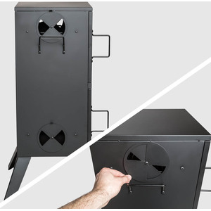 Smoker with Temperature Display - Black by tectake