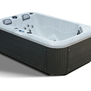 Palm Spas Dual Lounger - 3 Seat Hot Tub- American Balboa 13amp Plug and Play - White by Palm spas