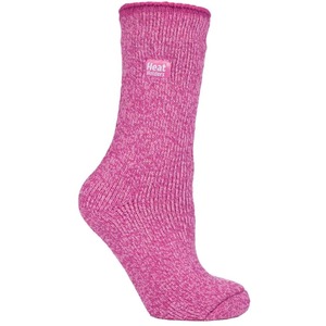 Heat Holders Ladies Thick Reinforced Warm Merino Wool Thermal Socks - Pink by Heat Holders