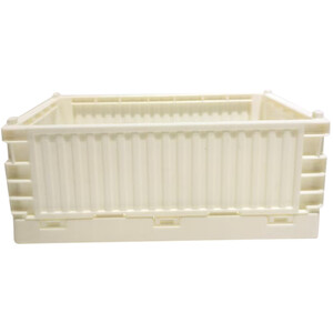 Pack of 3 My Home Ribbed Folding Crates - Blue and White by My Home