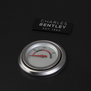 BBQ Pizza Box With Thermometer - Black by Charles Bentley