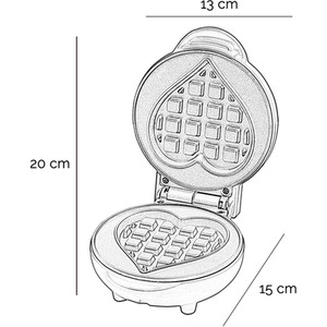 Innoteck Mini Waffle Snack Maker 550W by Innoteck