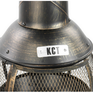 Classic Outdoor Metal Chiminea Heater - Antique Bronze