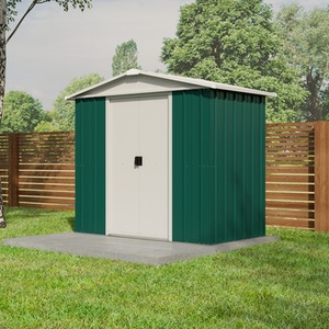 Yardmaster Metal Shed - Green / 202 x 189 x 137cm by Yardmaster