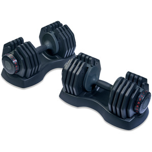 Adjustable 40kg Smart Dumbbell - Black / Pair by Strongology