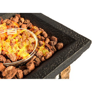 Makara Column Gas Fire Pit - Sand Stone Grey by MDA Designs