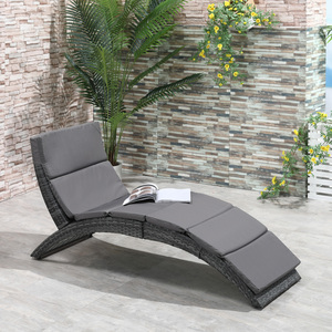 Outsunny Sun Lounger Rattan Hommock by Outsunny