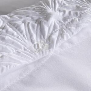 Geometric Embossed Duvet Set - White / Double by OHS