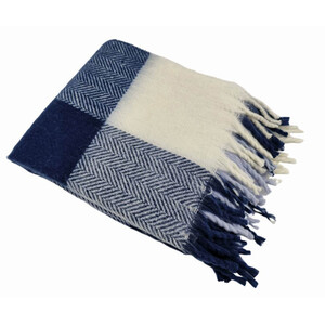 Hartford Check Throw - Navy by Divante