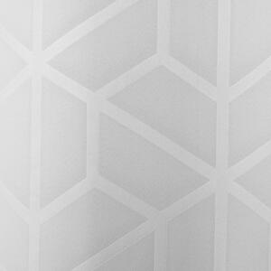 Geo Embossed Eyelet Blackout Curtains - Silver / 228cm by OHS