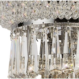 Alexandra Ceiling Pendant Chandelier 9 Light Polished Chrome, Crystal - Polished Chrome