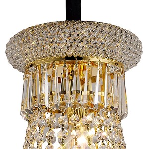 Alexandra Ceiling Pendant Chandelier 9 Light French Gold, Crystal - Gold