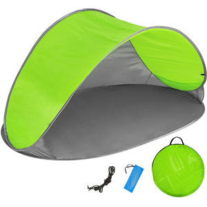 Beach Tent Jasmin - Grey & Green by Tectake