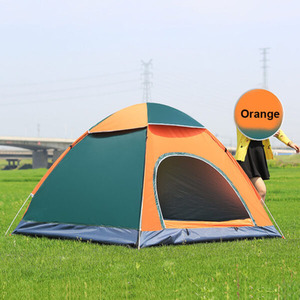 Portable Pop-Up Outdoor Camping Tent - Orange