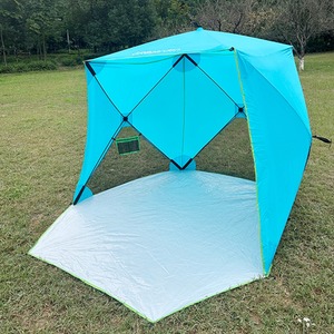 Pop Up Family Beach Tent Sun Shade Camping Shelter 3-4 Person - Blue by Gr8 Garden