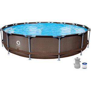 Rattan Pool Set and Filter Pump by Avenli