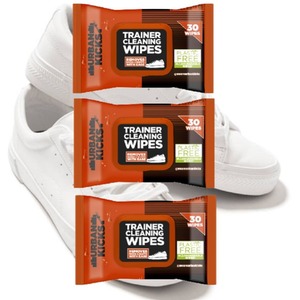 Biodegradable Trainer Shoe Cleaning Wipes Pack of 30 Footwear Wipes - White / 3 by Urban Kicks