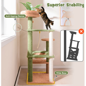 Cat Tree Cute Cat Tower - Green by Costway