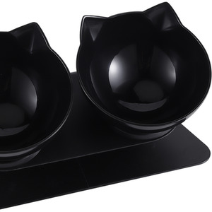 Double Bowl Slanted Cat Feeder by Livingandhome