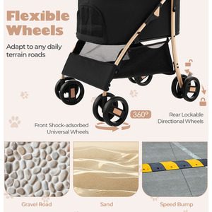 Foldable Pet Stroller by Costway