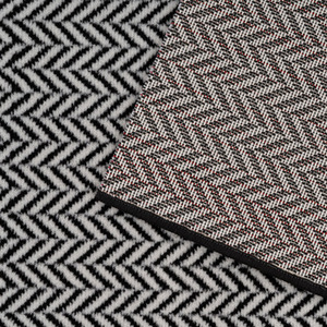 Black White Herringbone Cut To Measure Stair Carpet Runner 60cm Wide by The Rug House