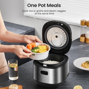 Midea Multifunctional Rice Cooker with Non-Stick Inner Pot - Silver by Midea