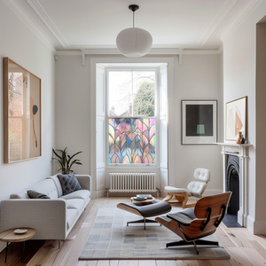 Fabbrico Art Deco Stained Glass Privacy Window Film by Creative Printing Solutions