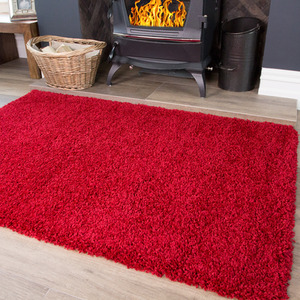 Soft Value Red Shaggy Area Rug by The Rug House