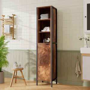 5-Tier Metal Frame Bathroom Cabinet - Brown by lifeideas