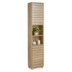Freestanding Tall Bathroom Cabinet - Natural by VonHaus