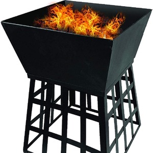 Fire Pit Log Patio Garden Heater - Black