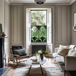 Badesi Art Deco Stained Glass Privacy Window Film - Green / 70cm by Creative Printing Solutions