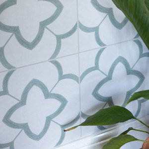 Quadrostyle KASBAH GREEN Wall Tile and Furniture Vinyl Stickers by Quadrostyle