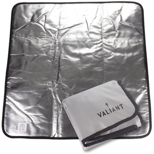 Portable BBQ and Protective Ground Mat Set in Black - Black by Valiant